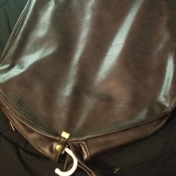 Mens YKK brown leather suit bag with pockets - Picture 2 of 4